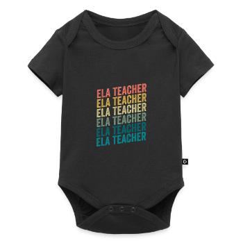 Retro Vintage ELA Teacher For English Language - Baby Premium short-sleeve bodysuit - black - Front