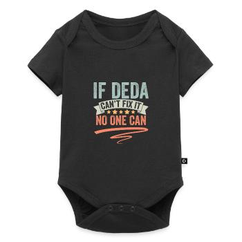 Retro If Deda Can't Fix It No One Can A Serbian - Baby Premium Kurzarmbody - Schwarz - Vorne