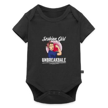 Awesome Serbian Girl Unbreakable For A Srbija - Baby Premium Kurzarmbody - Schwarz - Vorne