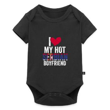 Awesome I Love My Hot Serbian Boyfriend For A - Baby Premium Kurzarmbody - Schwarz - Vorne