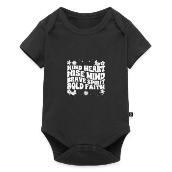 Classique Empathie Enfant Cœur Sage Courageux - Body à manches courtes Premium Bébé - noir - Devant