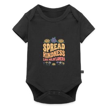Vintage Spread Kindness Like Wildflowers - Baby Premium short-sleeve bodysuit - black - Front