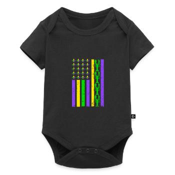 Awesome Mardi Gras Crawfish Flag For Mardi Gras - Baby Premium short-sleeve bodysuit - black - Front