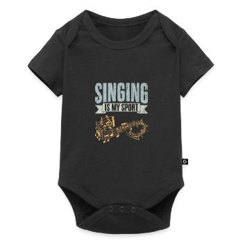 Retro Singing Is My Sport For Band Vocalist - Baby Premium short-sleeve bodysuit - black - Front