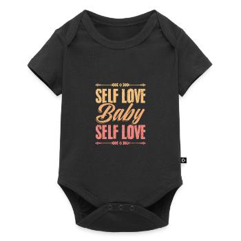 Self Love Baby An Inspirational Message Positive - Baby Premium Kurzarmbody - Schwarz - Vorne