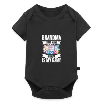 Grandma Is My Name Bingo Is My Game Funny Bingo - Baby Premium short-sleeve bodysuit - black - Front