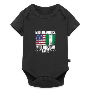 Made In America Funny Nigerian Parts For The - Baby Premium short-sleeve bodysuit - black - Front
