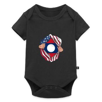 Awesome American Born With Laotian Roots For The - Baby Premium short-sleeve bodysuit - black - Front