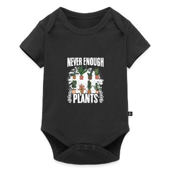 Jamais assez de plantes Drôle Jardinage Humour Une plante - Body à manches courtes Premium Bébé - noir - Devant