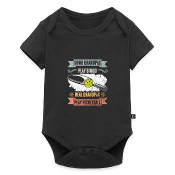 Some Grandpas Play Bingo Real Grandpas Play Retro - Baby Premium short-sleeve bodysuit - black - Front