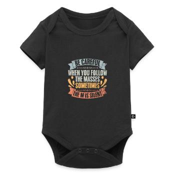 Retro Be Careful When You Follow The Masses - Baby Premium short-sleeve bodysuit - black - Front