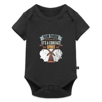 Retro Ham Radio It's A Contact Sport Amateur Radio - Baby Premium short-sleeve bodysuit - black - Front