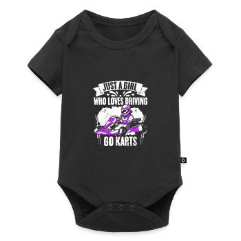 Juste une fille qui aime les courses de karting géniales - Body à manches courtes Premium Bébé - noir - Devant