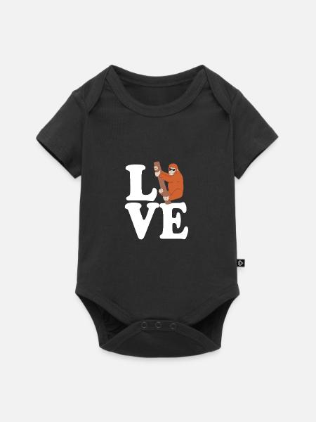 Orang Utan - Baby Premium Kurzarmbody - Schwarz