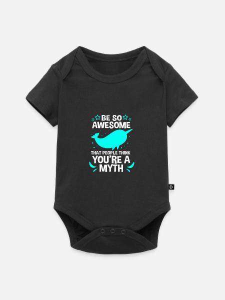 Narwal - Baby Premium Kurzarmbody - Schwarz