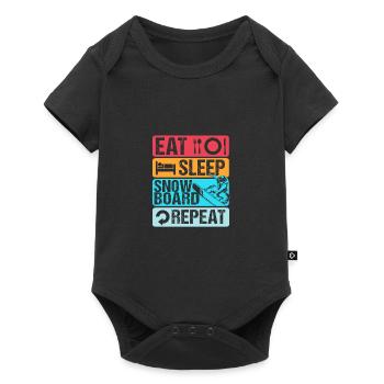 Snowboard Snowboard Vacances snowboard Snowboarders - Body à manches courtes Premium Bébé - noir - Devant
