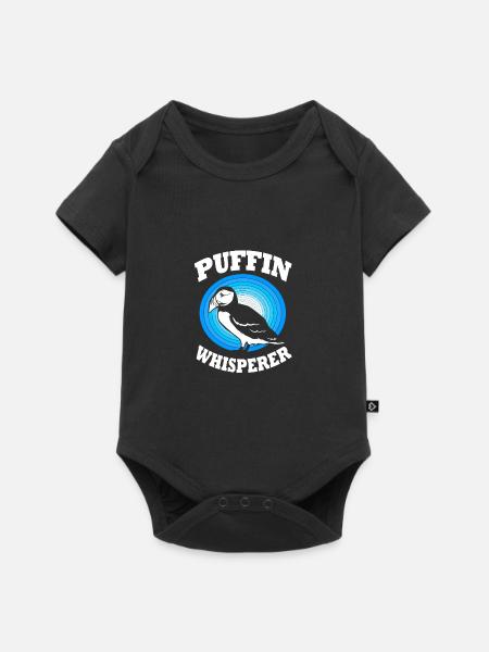 Papageientaucher Puffin - Baby Premium Kurzarmbody - Schwarz