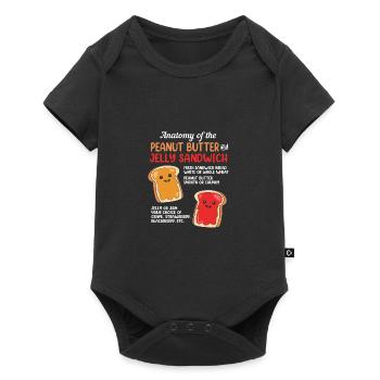 Pâte d’arachide - Body à manches courtes Premium Bébé - noir - Devant