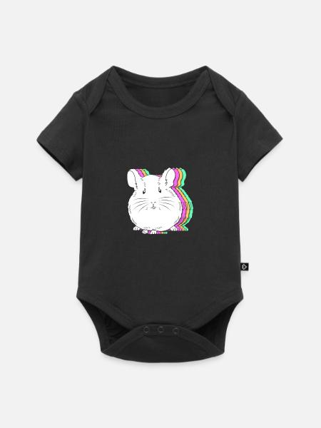 Chinchilla - Baby Premium Kurzarmbody - Schwarz