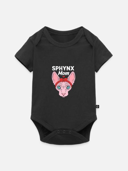 Sphynx Katzenmama - Baby Premium Kurzarmbody - Schwarz