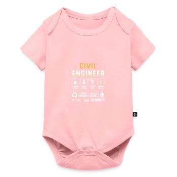 Civil Engineer Construction Site Construction Worker - Baby Premium short-sleeve bodysuit - rose - Front