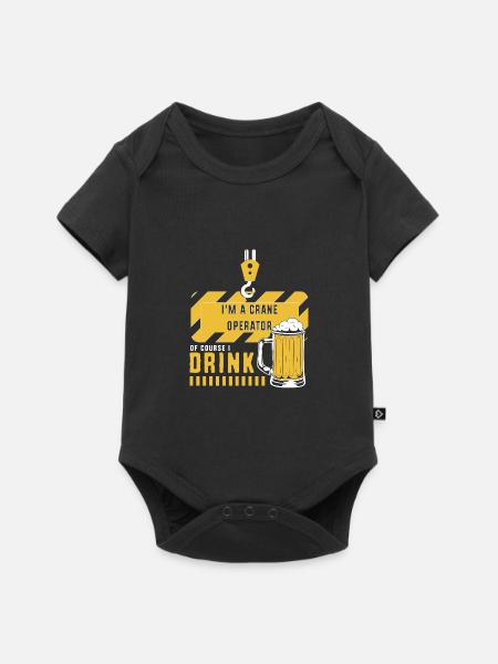 Kranführer Kran - Baby Premium Kurzarmbody - Schwarz