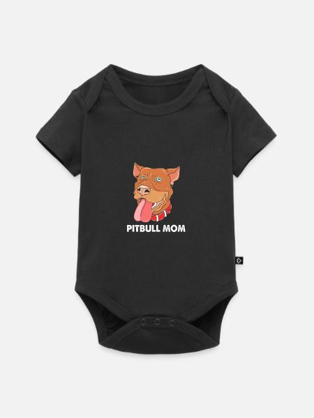Pitbull - Baby Premium Kurzarmbody - Schwarz