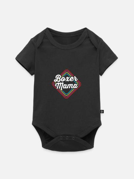 Boxer Hund - Baby Premium Kurzarmbody - Schwarz