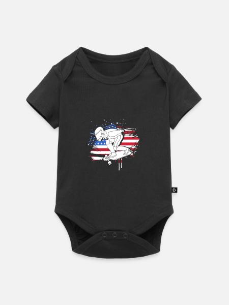 Longboard Longboarder Longboarding - Baby Premium Kurzarmbody - Schwarz
