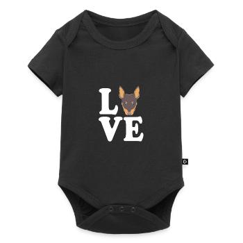 Pinscher nain - Body à manches courtes Premium Bébé - noir - Devant