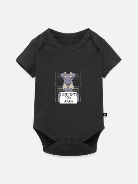 Zwergschnauzer - Baby Premium Kurzarmbody - Schwarz