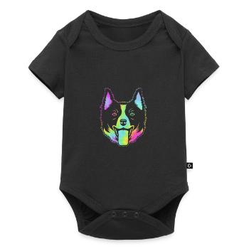 Border Collie - Baby Premium short-sleeve bodysuit - black - Front