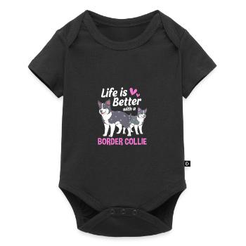 Border Collie - Baby Premium short-sleeve bodysuit - black - Front