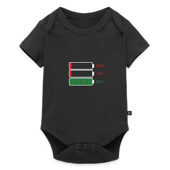 Mom Dad Baby - Baby Premium short-sleeve bodysuit - black - Front