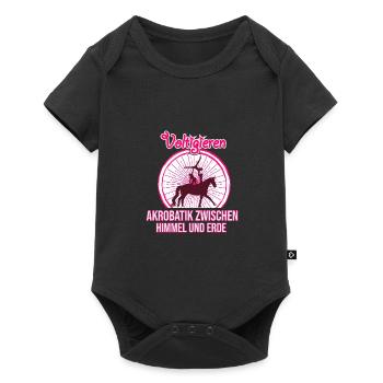 Voltigieren Pferd - Baby Premium Kurzarmbody - Schwarz - Vorne