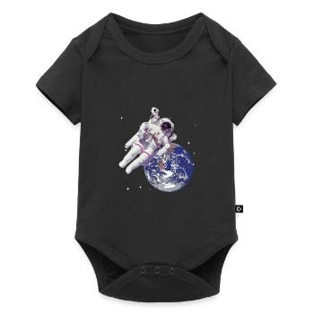 Astronaute dans l'espace - Body à manches courtes Premium Bébé - noir - Devant