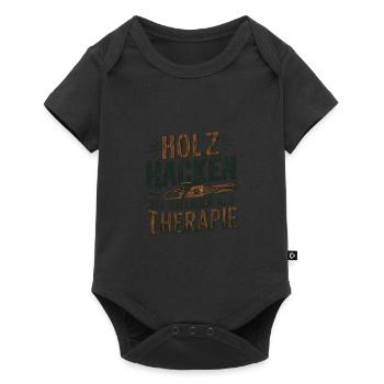 Couper du bois coûte moins cher que la thérapie, en disant - Body à manches courtes Premium Bébé - noir - Devant
