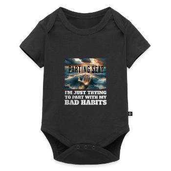 Mer de séparation ? Vêtements chrétiens drôles - Body à manches courtes Premium Bébé - noir - Devant