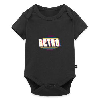 Rétro - Body à manches courtes Premium Bébé - noir - Devant