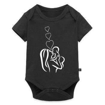 Mother with baby - Baby Premium short-sleeve bodysuit - black - Front