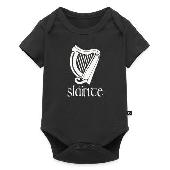 Sláinte Gälisch Irisch Irland Lustiger St. Patricks Tag - Baby Premium Kurzarmbody - Schwarz - Vorne
