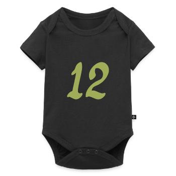 12 - Baby Premium short-sleeve bodysuit - black - Front