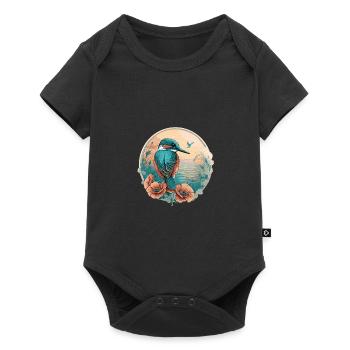 Kingfisher Bird Lovers - Baby Premium short-sleeve bodysuit - black - Front