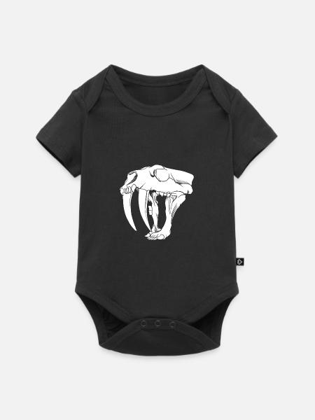 Säbelzahntiger - Baby Premium Kurzarmbody - Schwarz