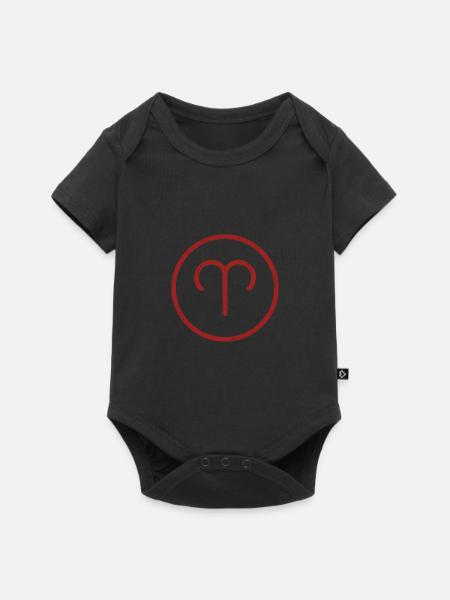 Sternzeichen Widder - Baby Premium Kurzarmbody - Schwarz