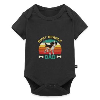 Best Beagle Dad Beagle Holder Gift - Baby Premium short-sleeve bodysuit - black - Front