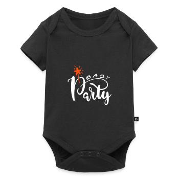 Baby Party Birthday Geburtstag Sprüche Säugling - Baby Premium Kurzarmbody - Schwarz - Vorne