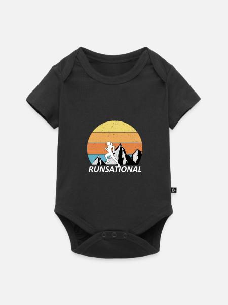 Trail Running - Baby Premium Kurzarmbody - Schwarz