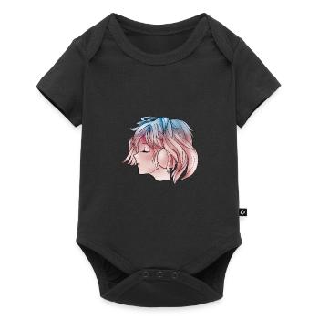 Manga Girl Music Anime - Baby Premium short-sleeve bodysuit - black - Front