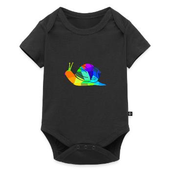 Snail Rainbow Animals Polygon - Baby Premium short-sleeve bodysuit - black - Front